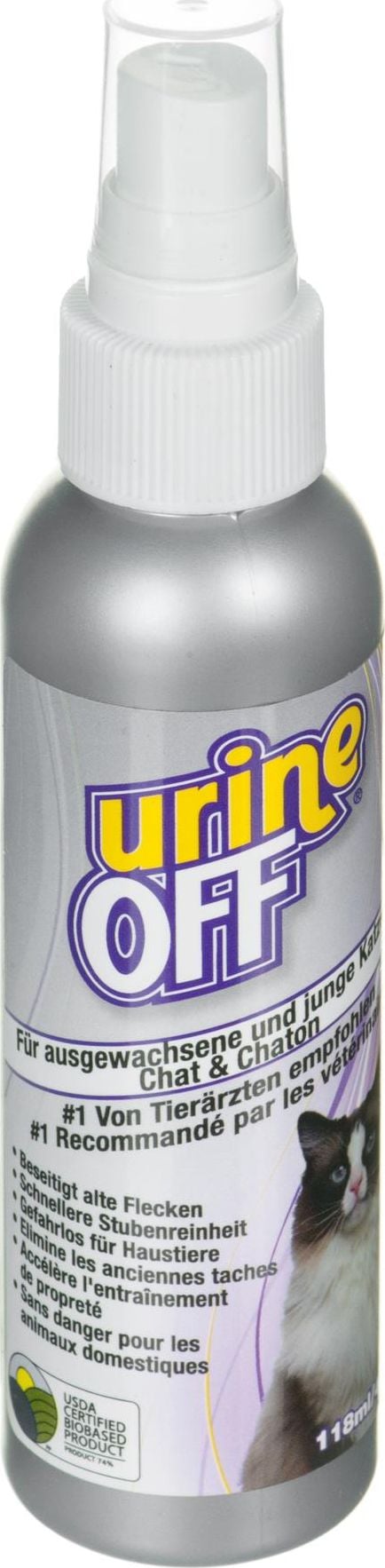 URINE OFF Spray pentru îndepărtarea petelor de urină urineOFF Urine OFF Pisici și pisoi (118 ml)