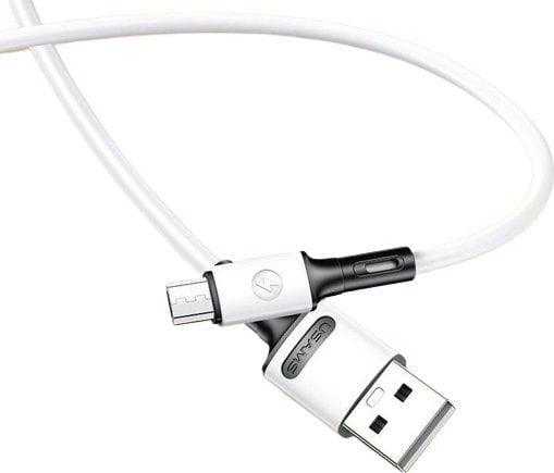 Usams USB-A - cablu microUSB 1 m Alb (69869-uniw)