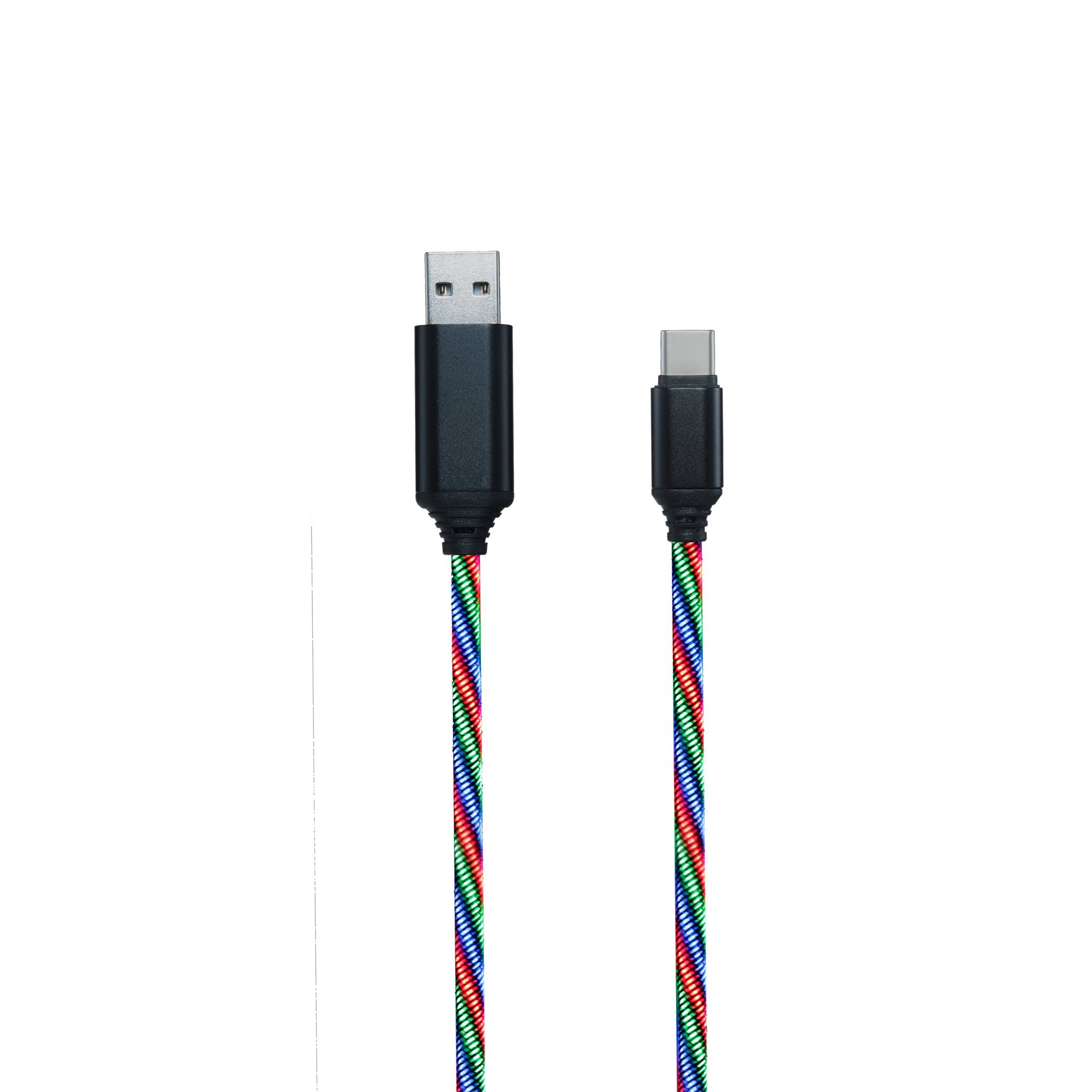 USB 2GO USB-A - Cablu USB-C 1 m Multicolor (797146)