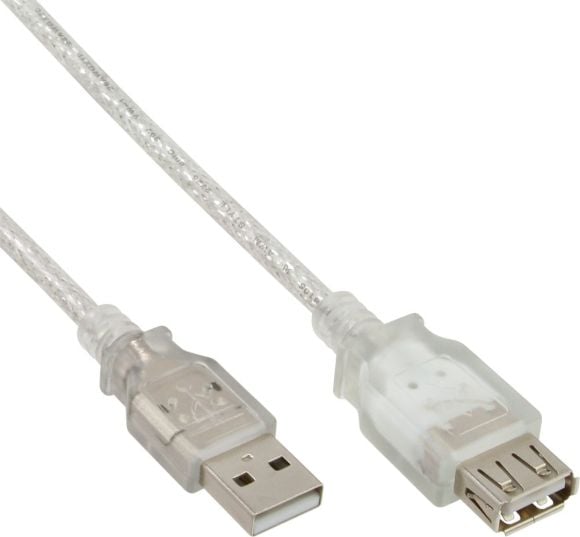 USB A - USB 0.3m O priză transparentă (34650)