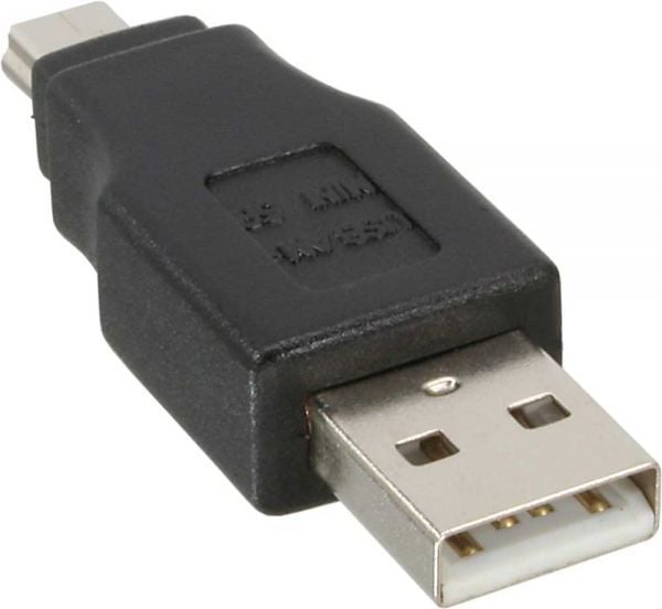 USB A - USB Mini (5pin) Negru (33441C)