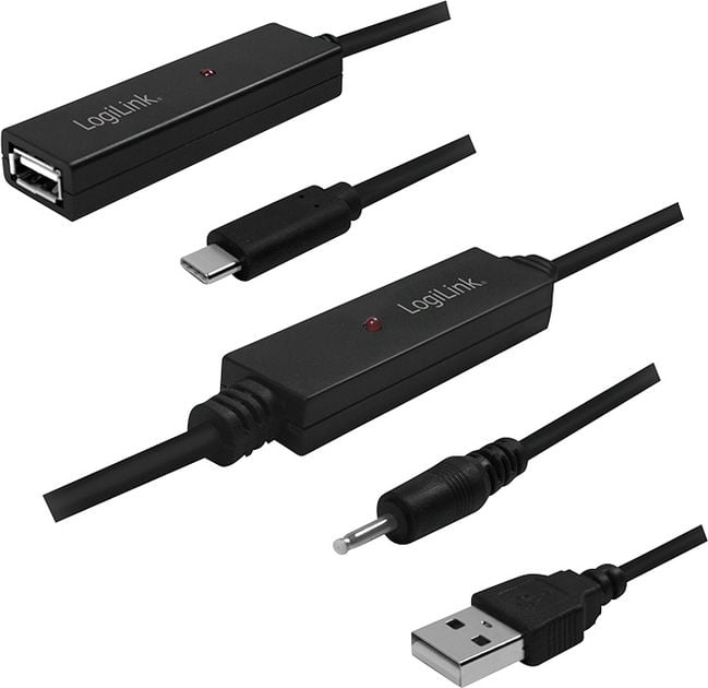 USB Active 2.0 Repetor cablu, USB-A la USB C, 20m