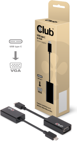 USB C-D-Sub (VGA), 0.1, negru (CAC-1502)