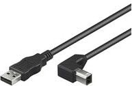 USB MicroConnect USB-A - Cablu USB-B 1m negru (USBAB1ANGLED)