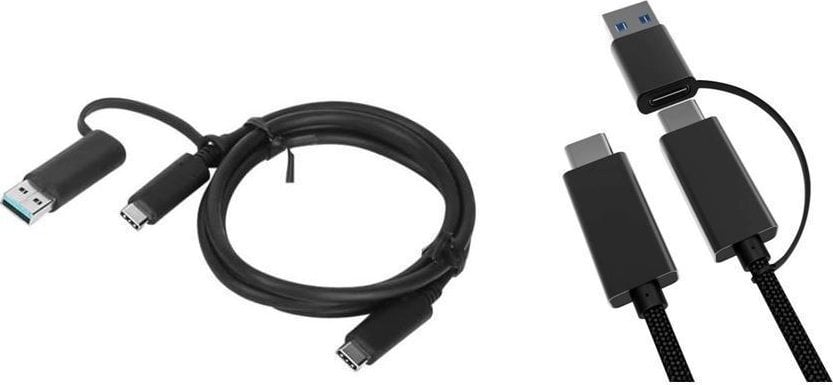 USB MicroConnect USB-C - USB-C + cablu USB-A 1 m Negru (USB3.1CCA1)