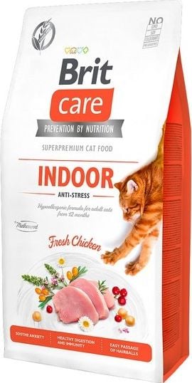 Hrana uscata pentru pisici Brit Care Cat Grain Free Indoor Anti stress, 2 kg