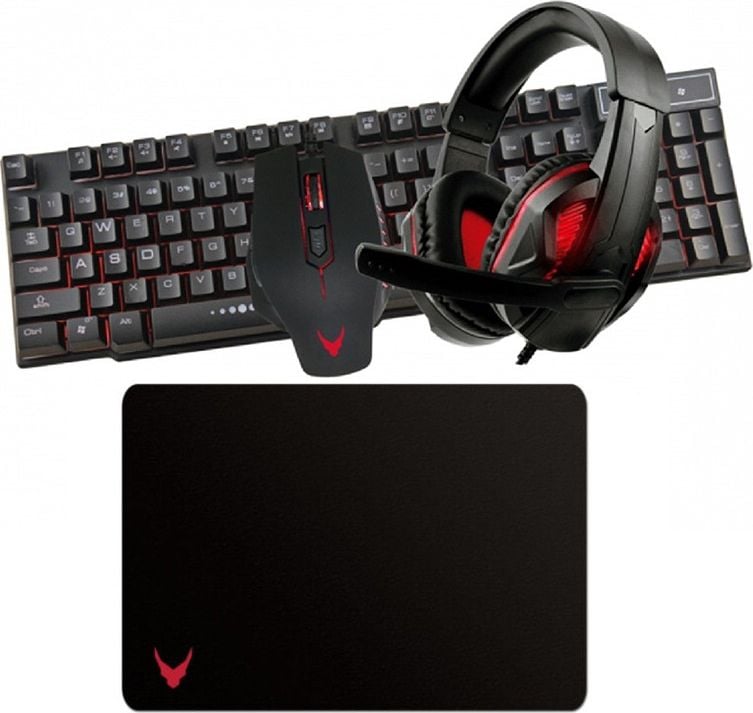 Kit Tastatura + Mouse - Varr Gaming 4in1 Set 01 + Căști + Pad (VG4IN1SET01)
