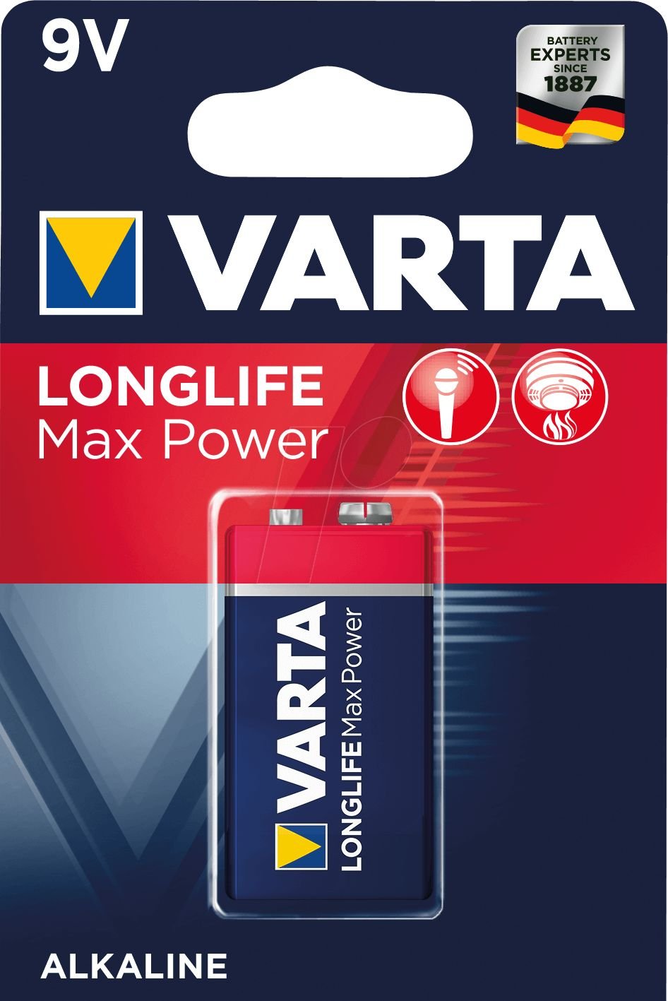 Baterie alcalina VARTA MAX Power 9V 6F22 - blister 1