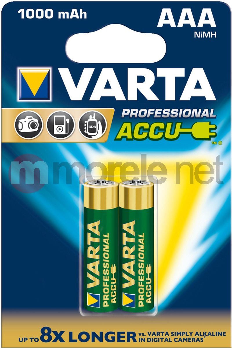 Varta Electronics Reîncărcabil AAA / R03 1000mAh 2 buc.