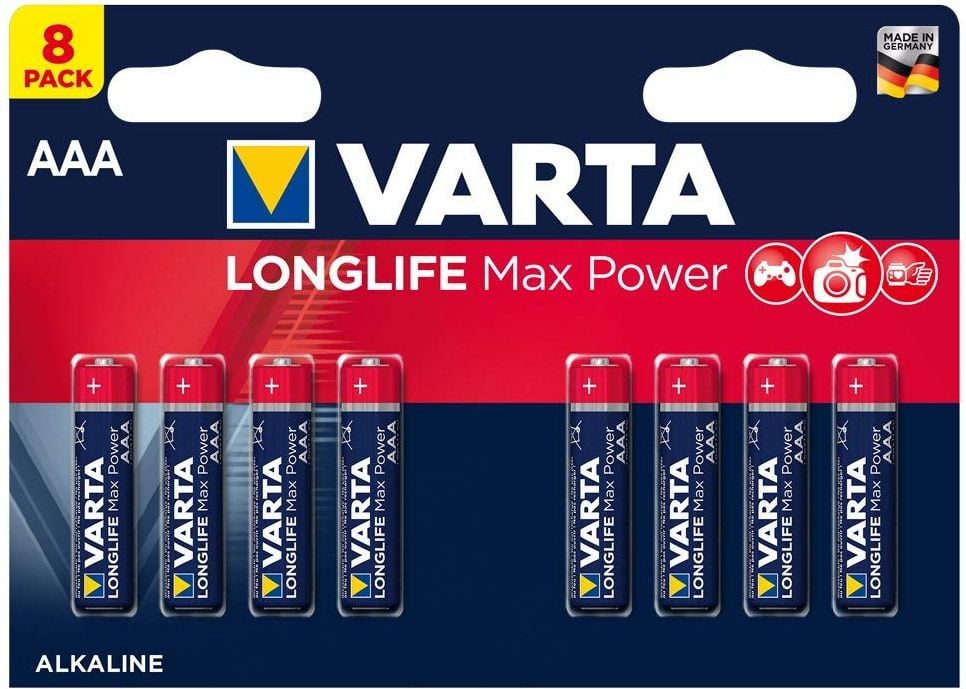 Varta Longlife Max Power baterie AAA / R03 8 buc.