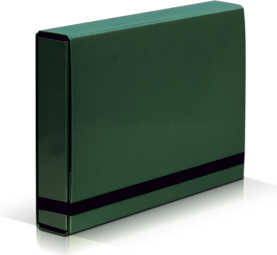 Plicuri - Mapa carton Vaupe, plastifiata, cu elastic, 55mm, 341, verde