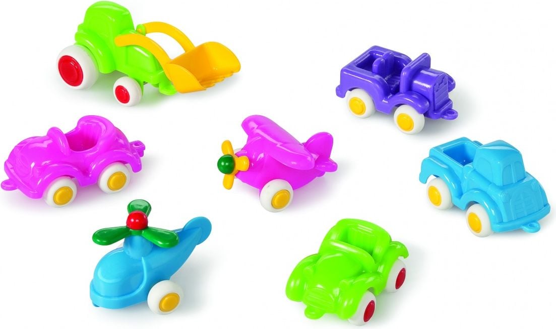 Vehicule Mini Chubbies Fun Culori 7pcs. diferite culori
