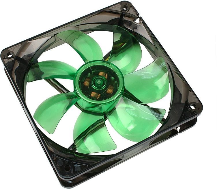 Ventilator Cooltek SILENT FAN 120 GREEN LED 120 mm, 1200 rpm, 63.7 CFM