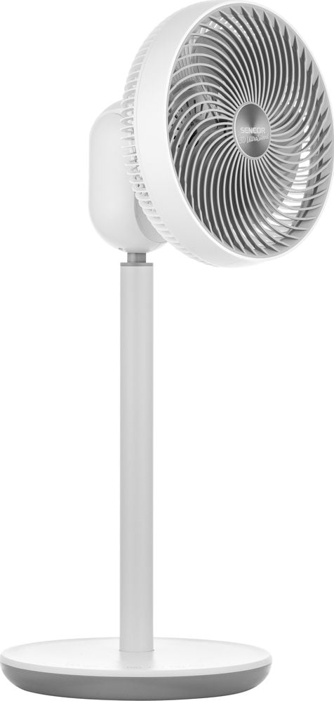 Ventilator cu picior Sencor SFN 2540WH, rotire automata 3D 30&deg; / 60&deg; / 90&deg;, telecomanda, 3 moduri operare, motor BLDC, alb