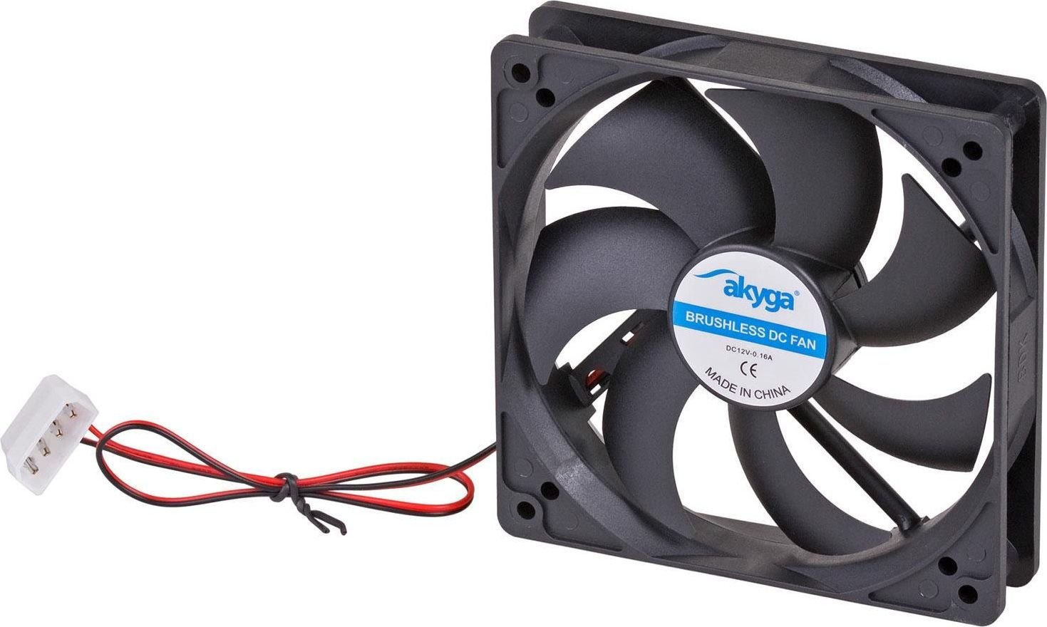 Ventilator PC Akyga AW-12A-BK, 20 dBA, 120x120x30mm, 12V