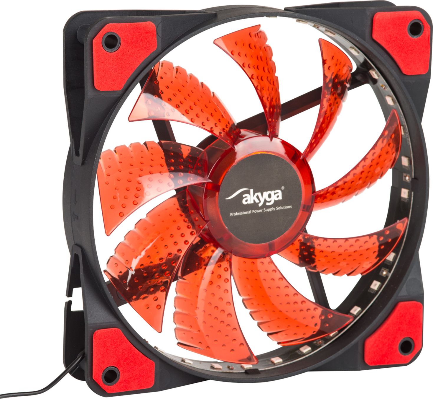 Ventilator PC Akyga AW-12E-BR, rosu, 22,8 dBA, 120x120x25mm