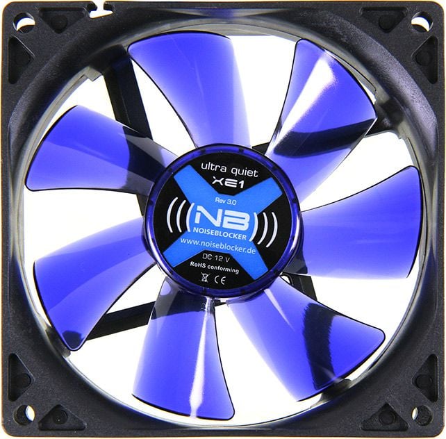 Ventilator PC Noiseblocker, ITR-XE-1, BlackSilent Fan XE1, 17 dBA