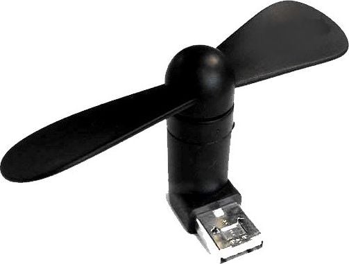 Gadget-uri - Ventilator portabil negru micro USB , USB