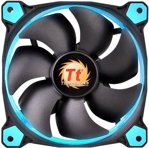 Ventilator Thermaltake Riing 12, 120mm, 1500 RPM, LED Albastru