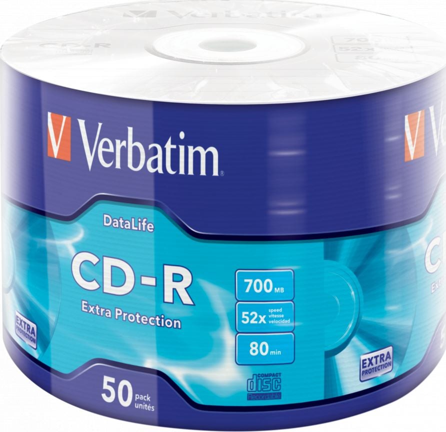 CD-R Verbatim Shrink,52X, 700MB, 50 buc