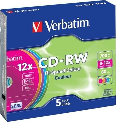 Verbatim CD-RW 8-12x 700MB 5p Sl 43167
