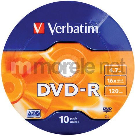 Verbatim DVD-R 4,7 GB 16x 10 buc (43729)