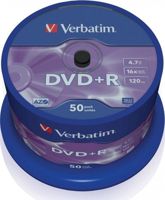 Verbatim DVD+R 4,7 GB 16x 50 buc (43550)