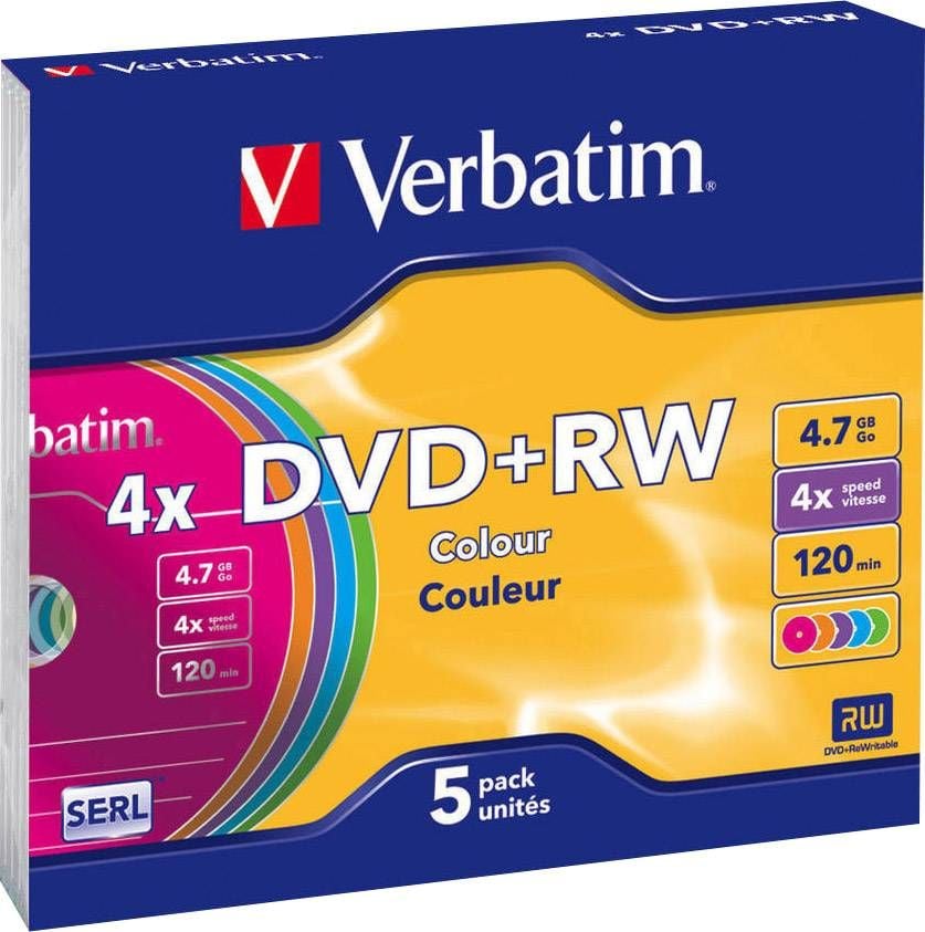 Medii de stocare verbatim DVD + RW / 5 / 4.7GB 4x Slim 43297