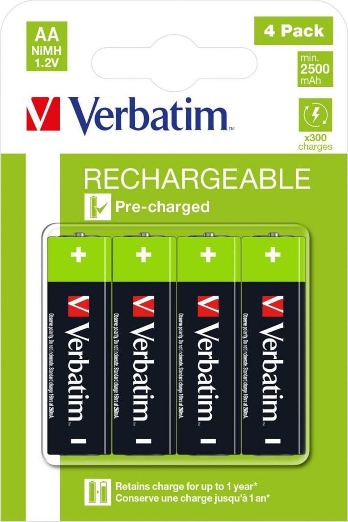 Verbatim Reîncărcabil AA / R6 2500mAh 4 buc.