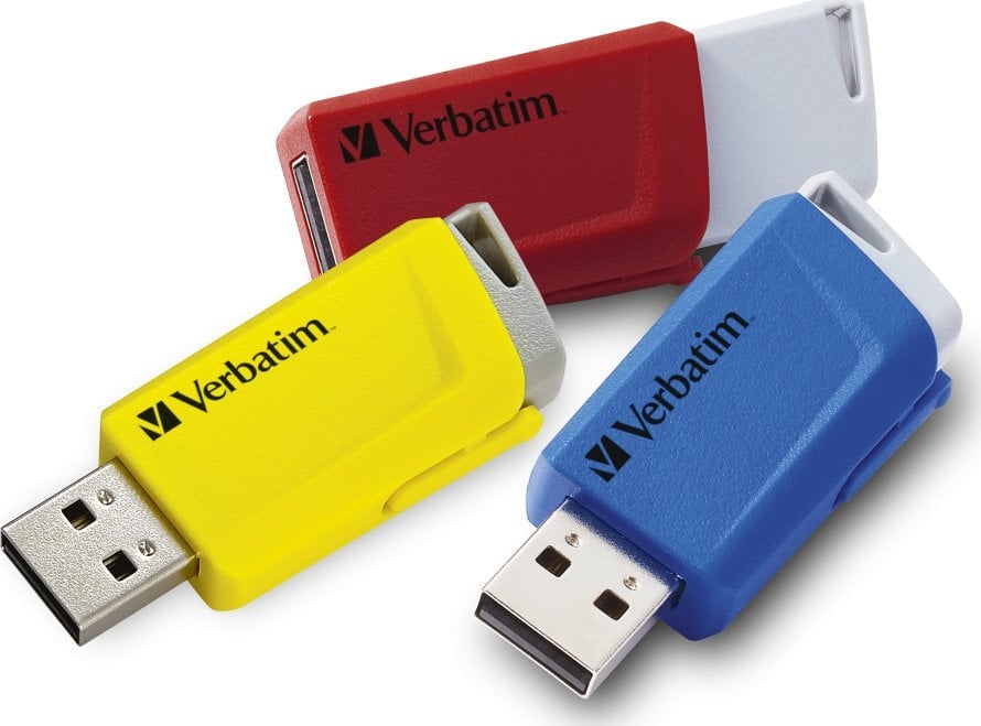 Verbatim Store 'n' Click Flash Drive (pachet de 3), 16 GB (49306)