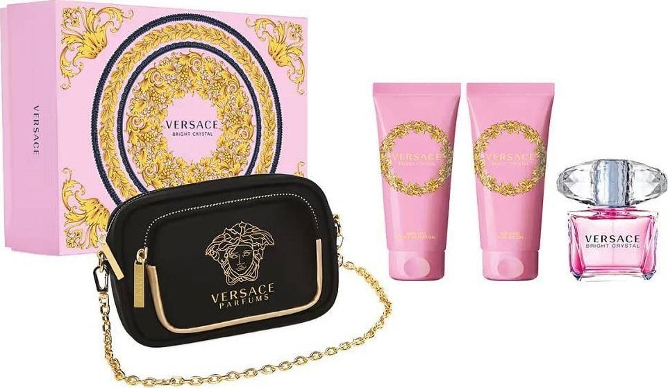 Versace Versace Bright Crystal EDT 90ml + lotiune de corp 100ml + gel de dus 100ml + punga