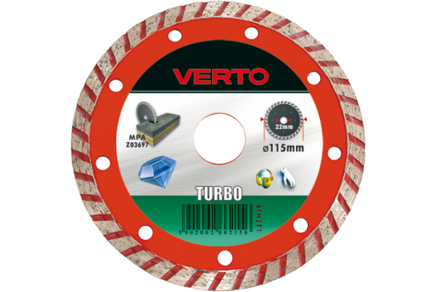 Verto Tarcza diamentowa 125x22,2mm turbo - 61H2T5