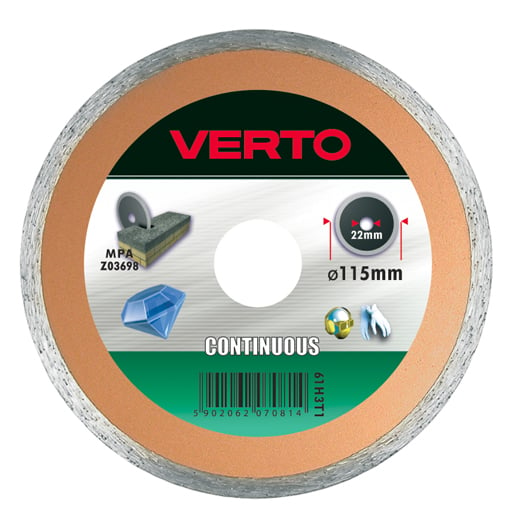 Disc diamant Verto Smooth pentru gresie 125 mm (61H3T5)