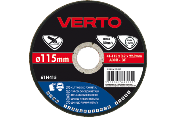 Verto Tarcza tnąca do metalu 180x1.6x22.2mm - 61H534