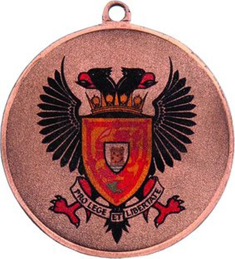Stalowy- medalie de bronz volei jet imprimat cu Luxor