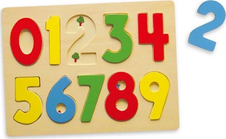 Viga Toys Puzzle Puzzle pe un bloc numeric