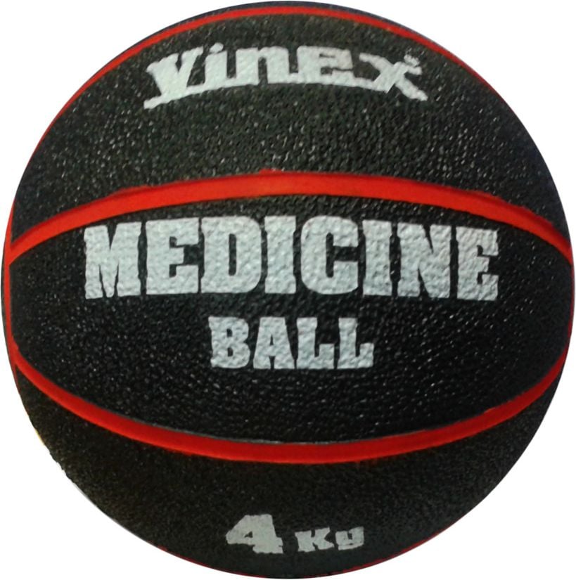 Vinex Minge medicinală de reabilitare 4 kg negru-roșu (VMB-L004 - 8477)