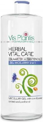 Gel micelar Vis Plantis Herbal Vital Care 3in1 floarea de colt + pantenol 500ml - 815013