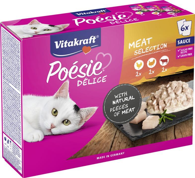 Vitakraft Vitakraft Poesie Deli cu carne in sos 6x85g