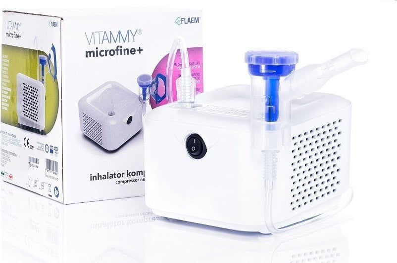 Compresor inhalator VITAMMY Microfine+ de la FLAEM,culoare alba,1,2 kg, Rețea