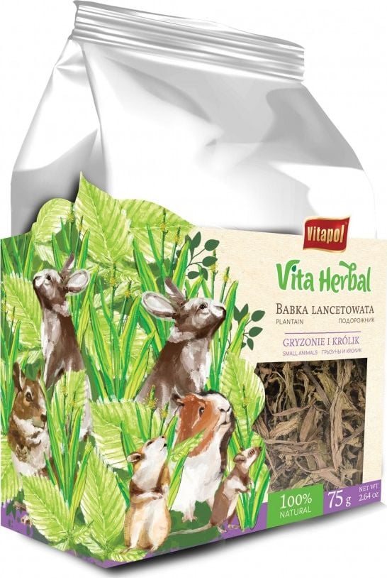 Vitapol Vita Herbal pentru rozatoare si iepuri, patlagina, 75g