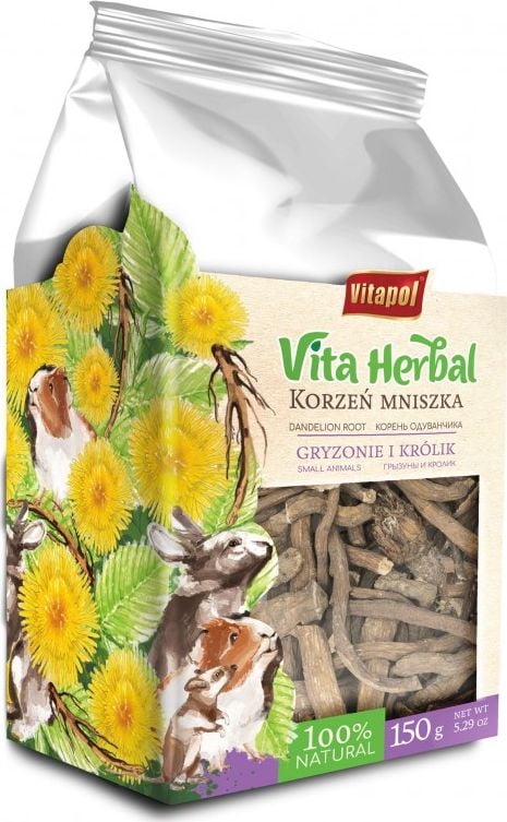 Vitapol Vita Herbal pentru rozătoare și iepuri, rădăcină de păpădie, 150 g