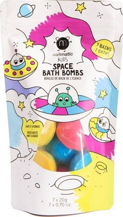 Vonios burbulų rinkinys Nailmatic Kids Space Bombe de baie, 7 x 20 g