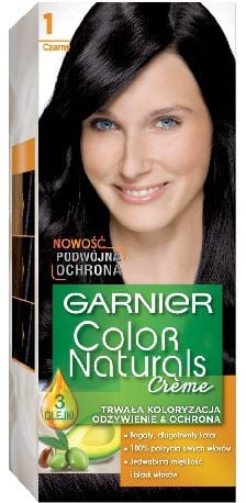 Vopsea de par permanenta cu amoniac Garnier Color Naturals 1 Negru, 110 ml