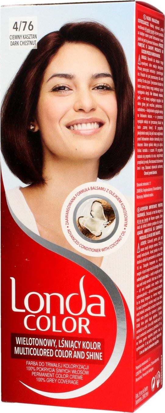 Vopsea de par permanenta Londa Color Blend, Castaniu Inchis 4/76