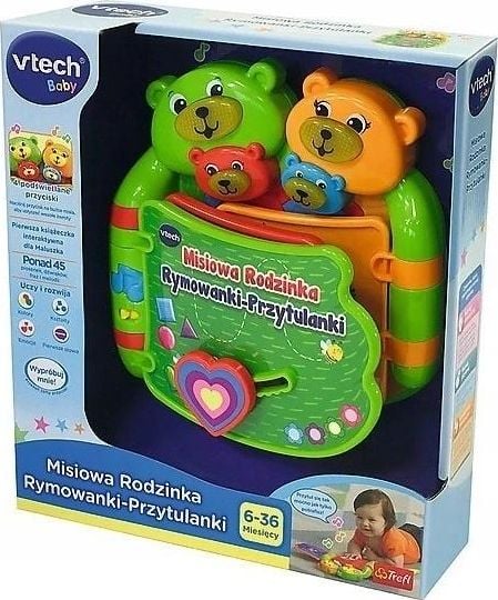 Vtech Bear Family Rime pentru copii - Jucării de pluș verde (316369)