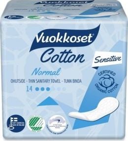 Vuokkoset Vuokkoset, BUMBAC, Tampoane sanitare fără aripi Normal Sensitive, 14 buc.