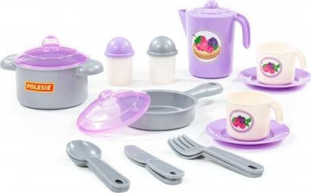 Wader Polesie 79978 Set de vase „Nastka” pentru 2 persoane 18 elemente într-o grilă (E2)