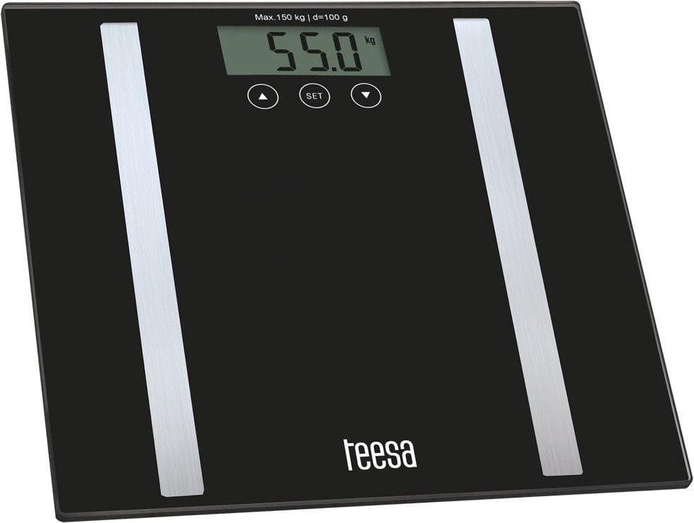 Cantare corporale - Cantar de baie Teesa (TSA0802),Electronic,Capacitate maximă
150 kg,
Negru,Sticlă