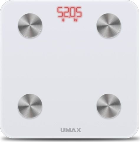 Cantare corporale - Cantar de baie Umax Smart Scale US20M (UB605),
Electronic,Capacitate maximă
150 kg,
3 x AAA,
alb,Sticlă